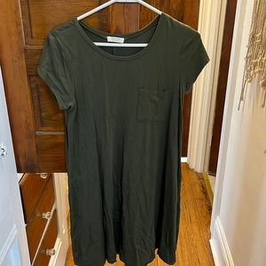 Comfortable green swing dress